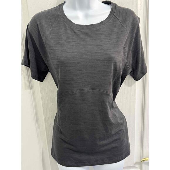 Spyder Black Zipper Pocket Short Sleeve Crew Neck Stretchy Athletic TShirt Large - Picture 6 of 9